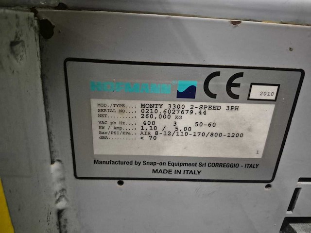 Hofmann - monty 3300 & geodyna 6300 - banden de- en monteer apparaat & balanceer apparaat - afbeelding 4 van  12