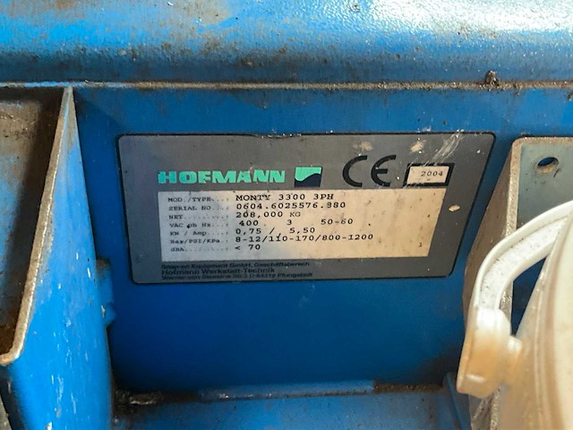 Hofmann monty 3300 3ph banden de-en montageapparaat - afbeelding 4 van  6