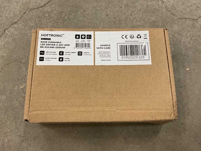 Hoftronic bk-kul040-1050am 1-10v 40w boke dimbare led driver - afbeelding 2 van  2