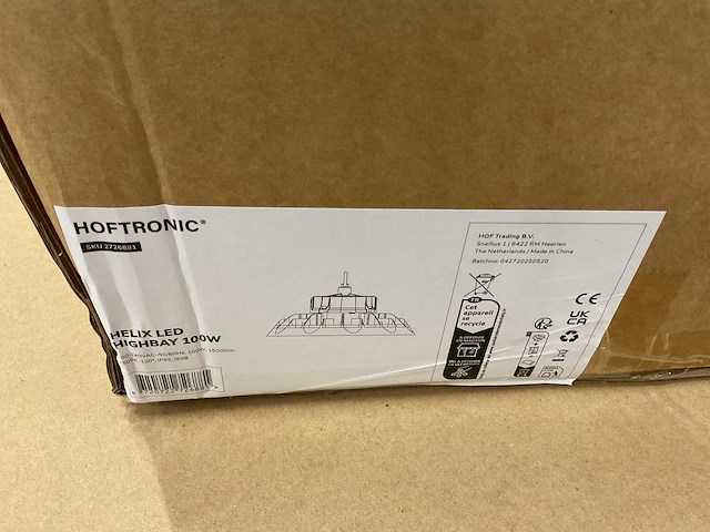 Hoftronic helix 100w led highbay armatuur - afbeelding 2 van  2