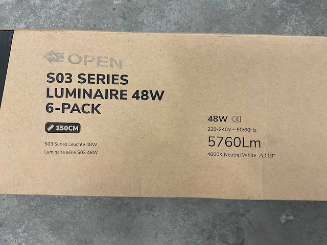 Hoftronic s03 series 48w 150cm 2717926 led plafondarmatuur (6x) - afbeelding 7 van  7