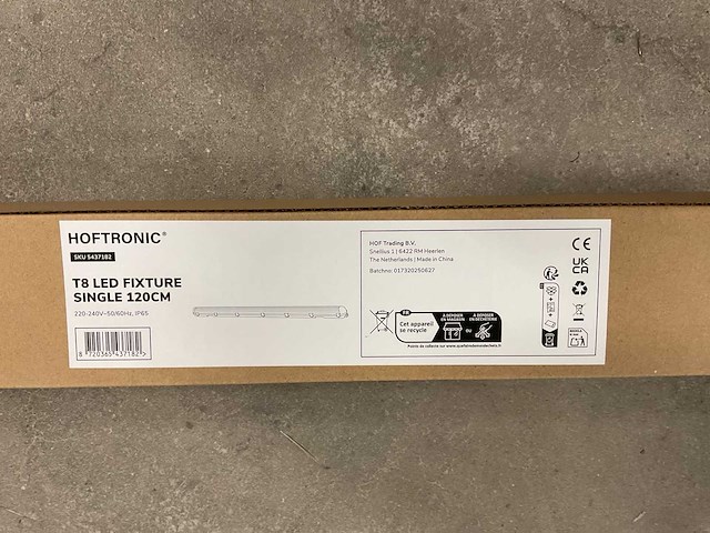 Hoftronic t8 led fixture single 120cm 5437182 led plafondarmatuur (12x) - afbeelding 4 van  4