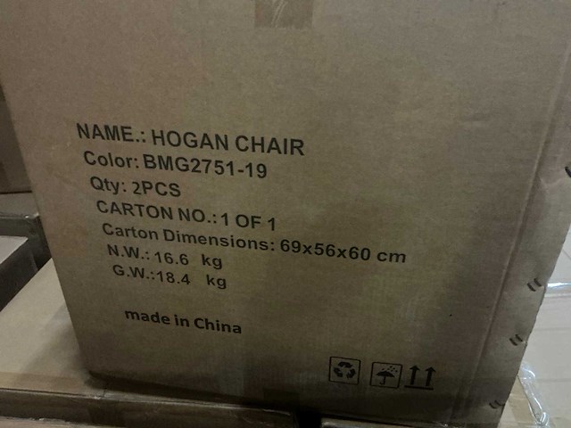 Hogan chair zwart/grijs bmg2751-19 eetkamerstoel (4x) - afbeelding 3 van  3