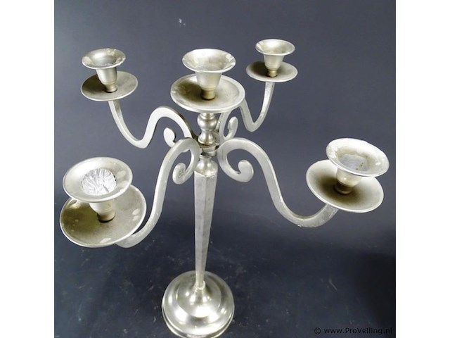 Hoge 5 armige kandelaar - afbeelding 4 van  5