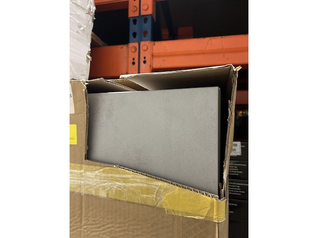 Hoge badkamerkast, beton zilver - afbeelding 2 van  3