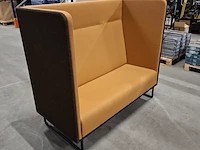 Hoge bank, beige / camel - afbeelding 2 van  7