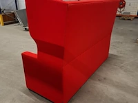Hoge bank, geribbeld, palau, rood - afbeelding 4 van  8