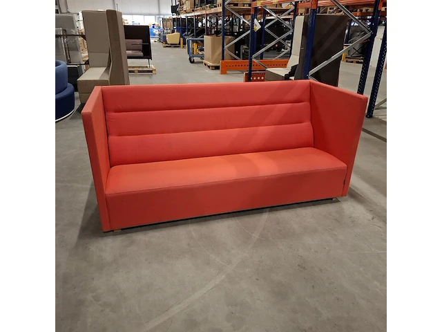 Hoge bank, offecct, koraal rood - afbeelding 1 van  10