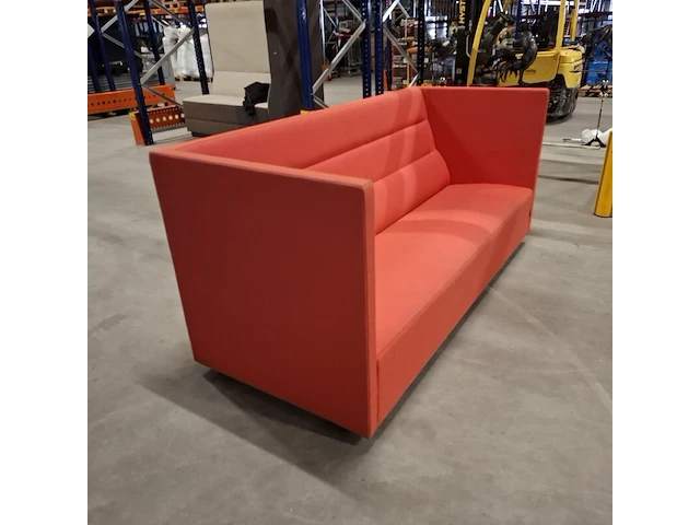 Hoge bank, offecct, koraal rood - afbeelding 3 van  10