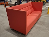 Hoge bank, offecct, koraal rood - afbeelding 3 van  10