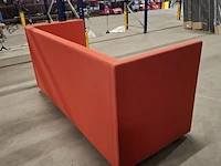 Hoge bank, offecct, koraal rood - afbeelding 4 van  10
