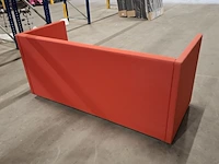 Hoge bank, offecct, koraal rood - afbeelding 5 van  10