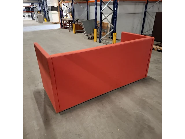 Hoge bank, offecct, koraal rood - afbeelding 6 van  10