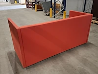 Hoge bank, offecct, koraal rood - afbeelding 6 van  10