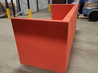 Hoge bank, offecct, koraal rood - afbeelding 7 van  10