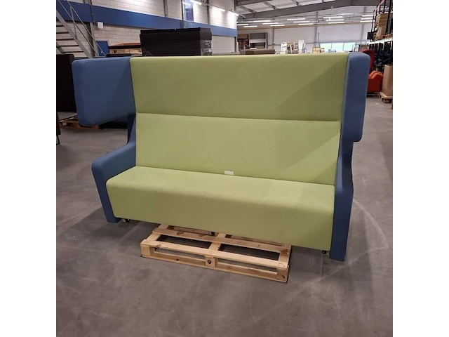 Hoge bank (tweekleurig), groen / blauw - afbeelding 1 van  8