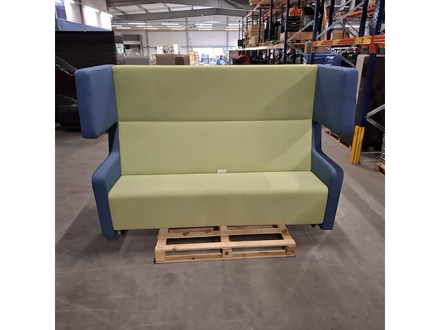 Hoge bank (tweekleurig), groen / blauw - afbeelding 2 van  8