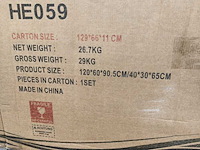 Hoge bartafel met mango look blad en 4 barkrukken, zwart/mango - afbeelding 2 van  2