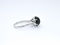 Hoge gehalte zilveren sterling ring met natuurlijke onix - juwelierskwaliteit - afbeelding 4 van  7