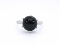 Hoge gehalte zilveren sterling ring met natuurlijke onix - juwelierskwaliteit - afbeelding 5 van  7