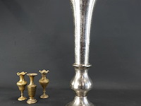 Hoge gepolijste rvs vaas - afbeelding 1 van  5