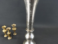 Hoge gepolijste rvs vaas - afbeelding 2 van  5