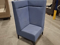 Hoge hoekfauteuil, innvire, blauw