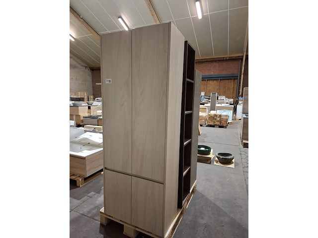 Hoge kast edoné, licht eiken - afbeelding 2 van  7