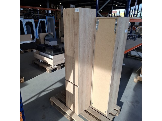 Hoge kast, hr badmeubelen, casella oak - afbeelding 1 van  8