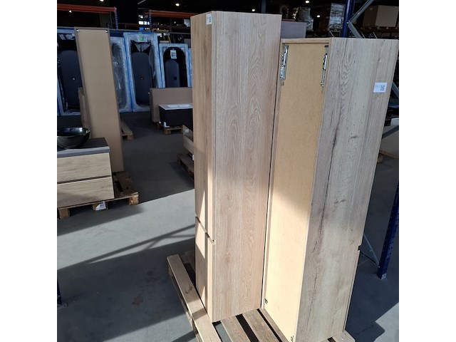 Hoge kast, hr badmeubelen, casella oak - afbeelding 2 van  8