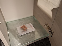 Hoge kast, hr badmeubelen, grijs essen - afbeelding 3 van  4