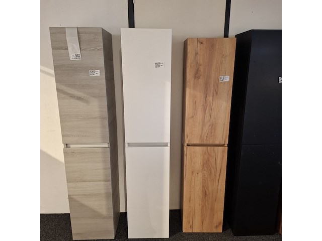 Hoge kast, hr badmeubelen, mat wit - afbeelding 1 van  4