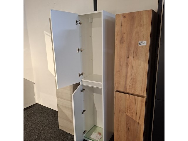 Hoge kast, hr badmeubelen, mat wit - afbeelding 2 van  4