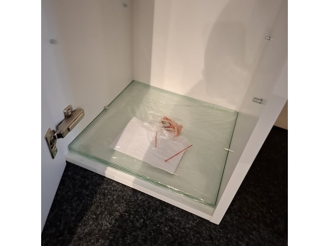 Hoge kast, hr badmeubelen, mat wit - afbeelding 3 van  4