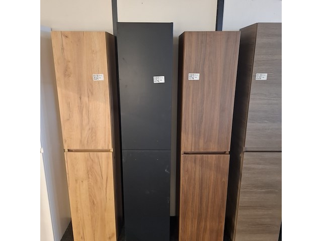 Hoge kast, hr badmeubelen, mat zwart - afbeelding 1 van  3