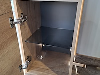 Hoge kast, hr badmeubelen, natuur eiken - afbeelding 2 van  10