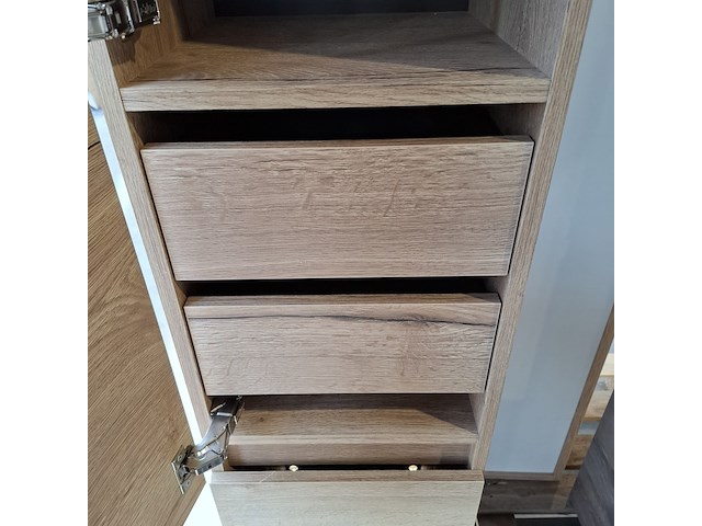 Hoge kast, hr badmeubelen, natuur eiken - afbeelding 8 van  10