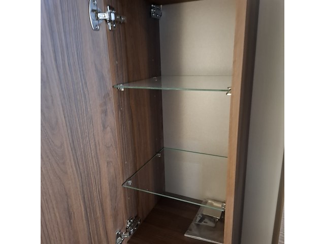 Hoge kast, hr badmeubelen, noten - afbeelding 3 van  4