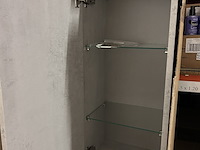 Hoge kast links greeplijst aluminium, beton zilver - afbeelding 5 van  7