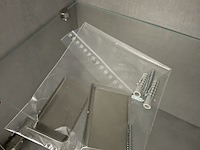 Hoge kast links greeplijst aluminium, beton zilver - afbeelding 7 van  7