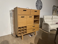 Hoge kast, naturel eikenhout - afbeelding 1 van  4