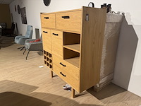 Hoge kast, naturel eikenhout - afbeelding 3 van  4