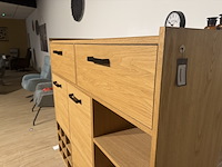 Hoge kast, naturel eikenhout - afbeelding 4 van  4