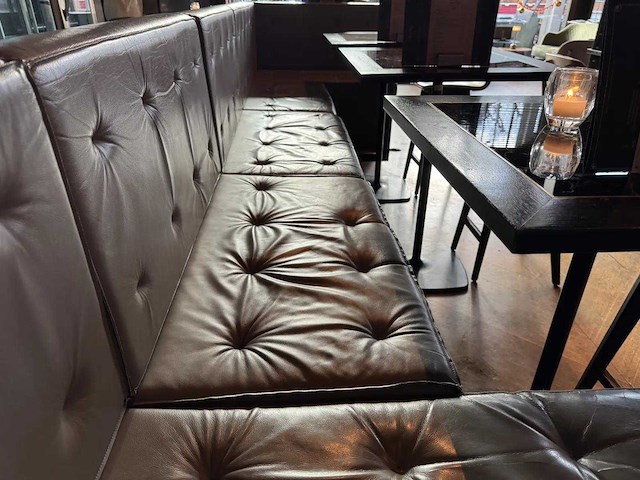 Hoge metalen industriële restaurantbank - afbeelding 5 van  13