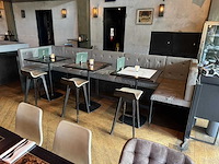 Hoge metalen industriële restaurantbank - afbeelding 1 van  13