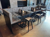 Hoge metalen industriële restaurantbank - afbeelding 7 van  13