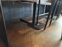 Hoge metalen industriële restaurantbank - afbeelding 9 van  13