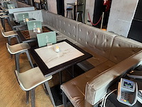 Hoge metalen industriële restaurantbank - afbeelding 11 van  13