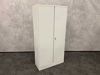 Hoge stalen 2-deurs kast met sleutel - afbeelding 4 van  8