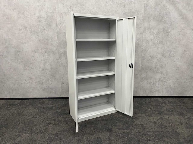 Hoge stalen 2-deurskast met sleutel - afbeelding 2 van  9